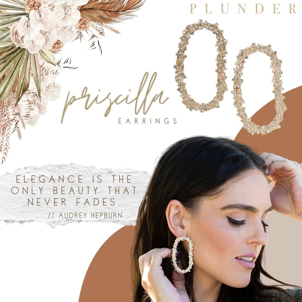 Plunder Gold Crystal Baroque Earrings